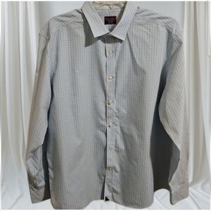 Untuckit Blue Plaid Button Down Shirt 100% Cotton Size XXL